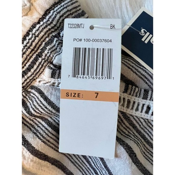 NWT Striped Linen Pants Size 7/28 - Picture 9 of 12